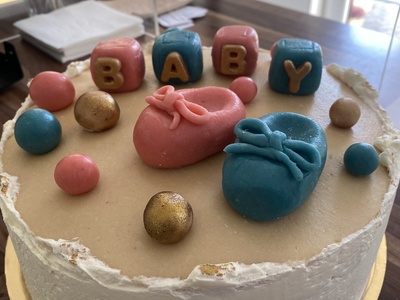 Marcipánový dort "Baby shower"